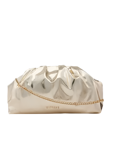 Buy Caprese Roxene Small Metallic Gold Clutch Bag @ 1649 | Caprese