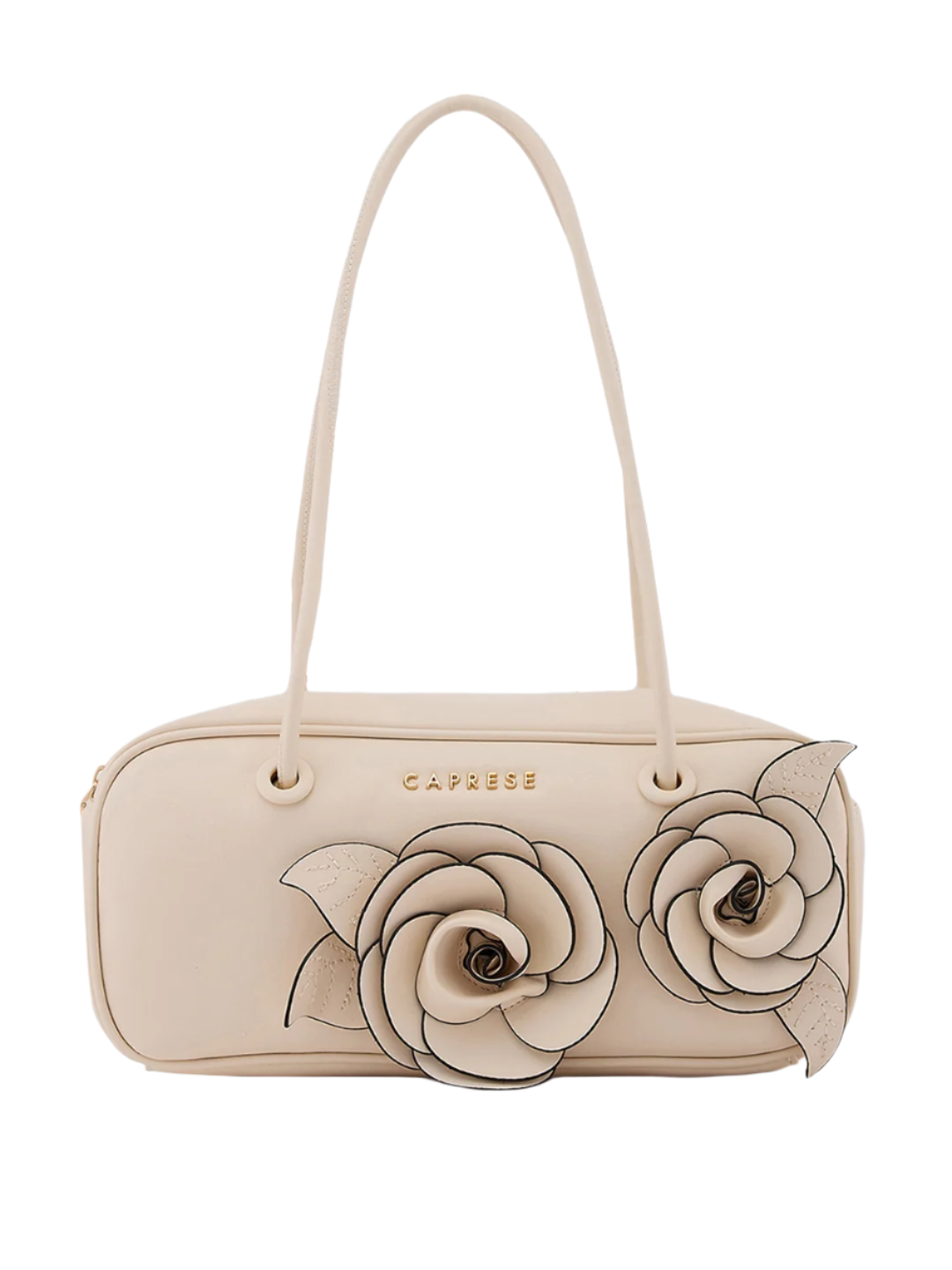 Caprese Bloom Medium Off White Baguette Bag