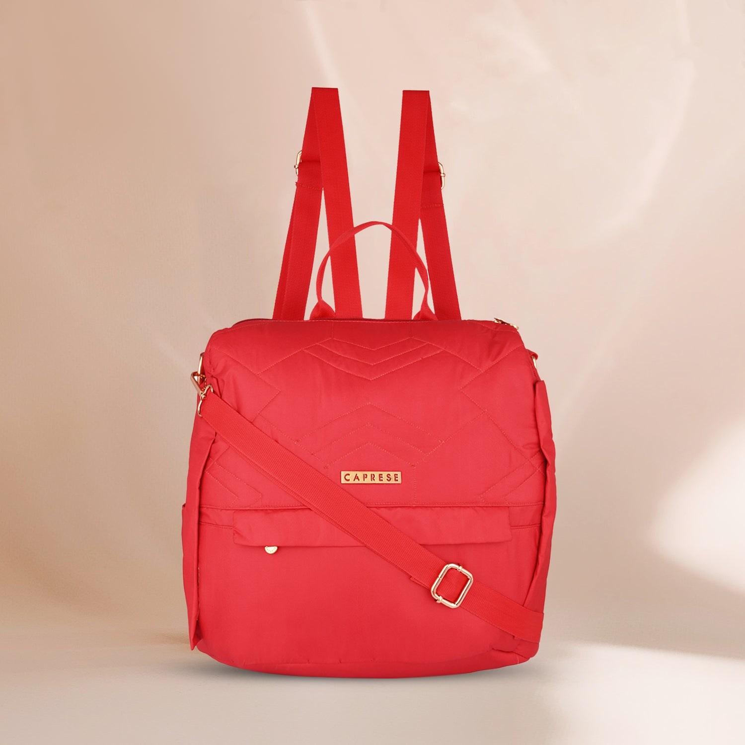 Buy Caprese Clara Backpack Large Red Rs.599 Caprese Bags