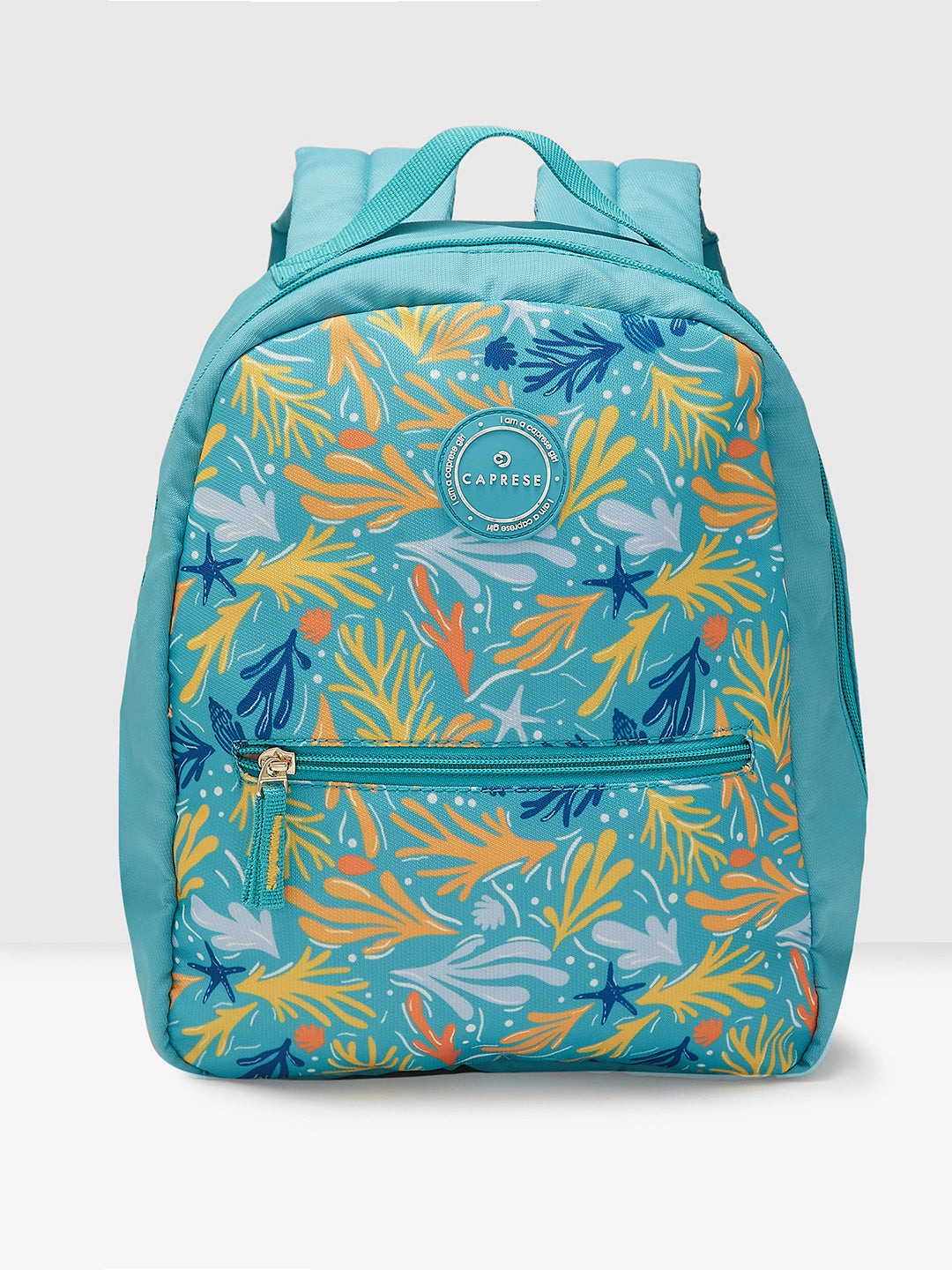 Buy Caprese Xenia Small Turquoise Printed Backpack