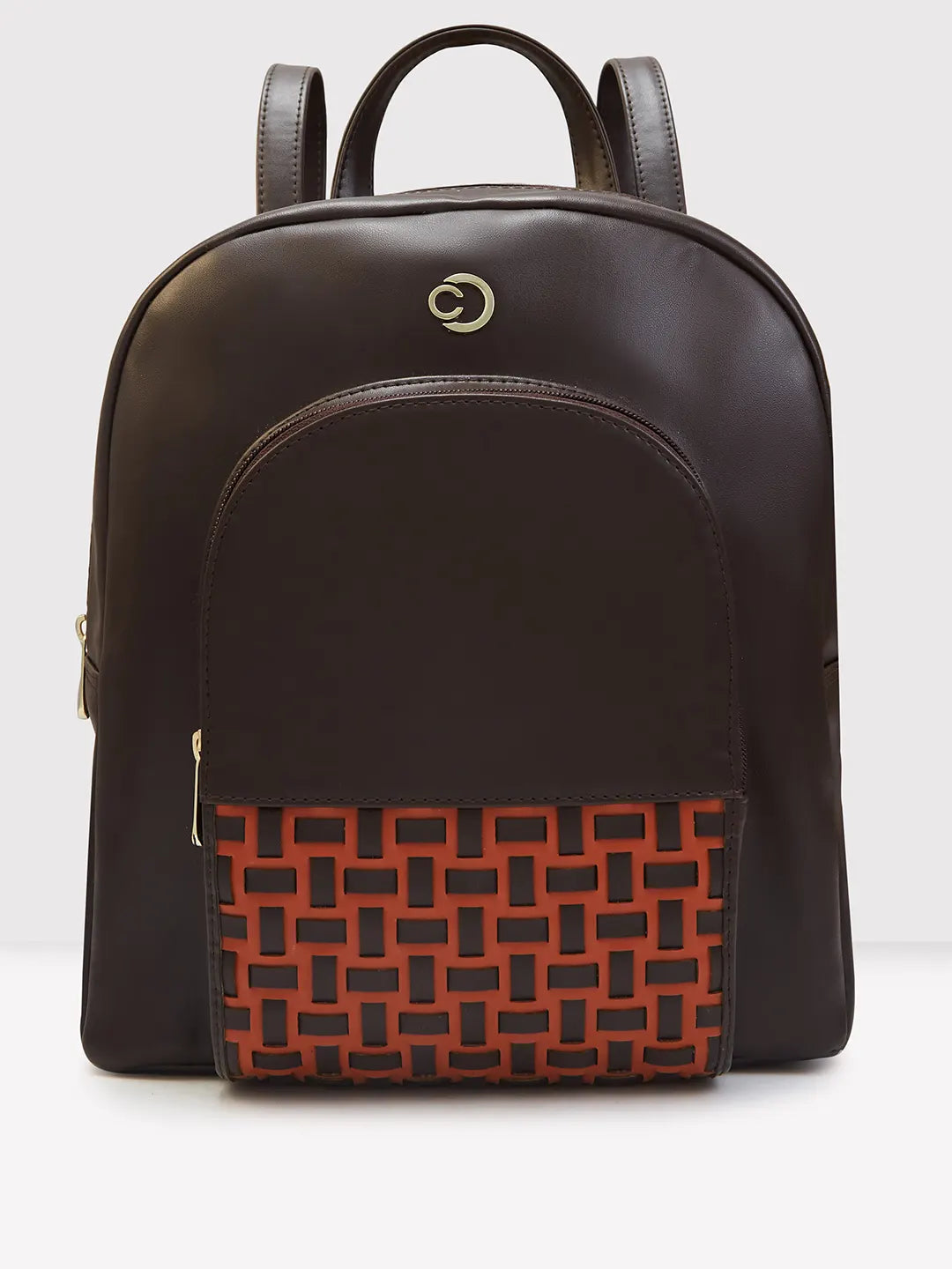 Buy Caprese Zeta Quilted Large Chocolate Backpack