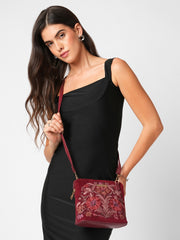 Caprese Siji Tresna Small Red Crossbody Bag