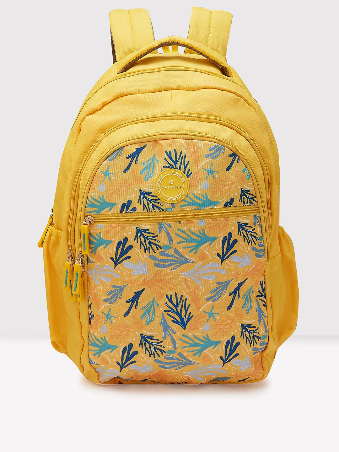 Buy Caprese Xenia Large Yellow School Laptop Backpack Caprese Bags