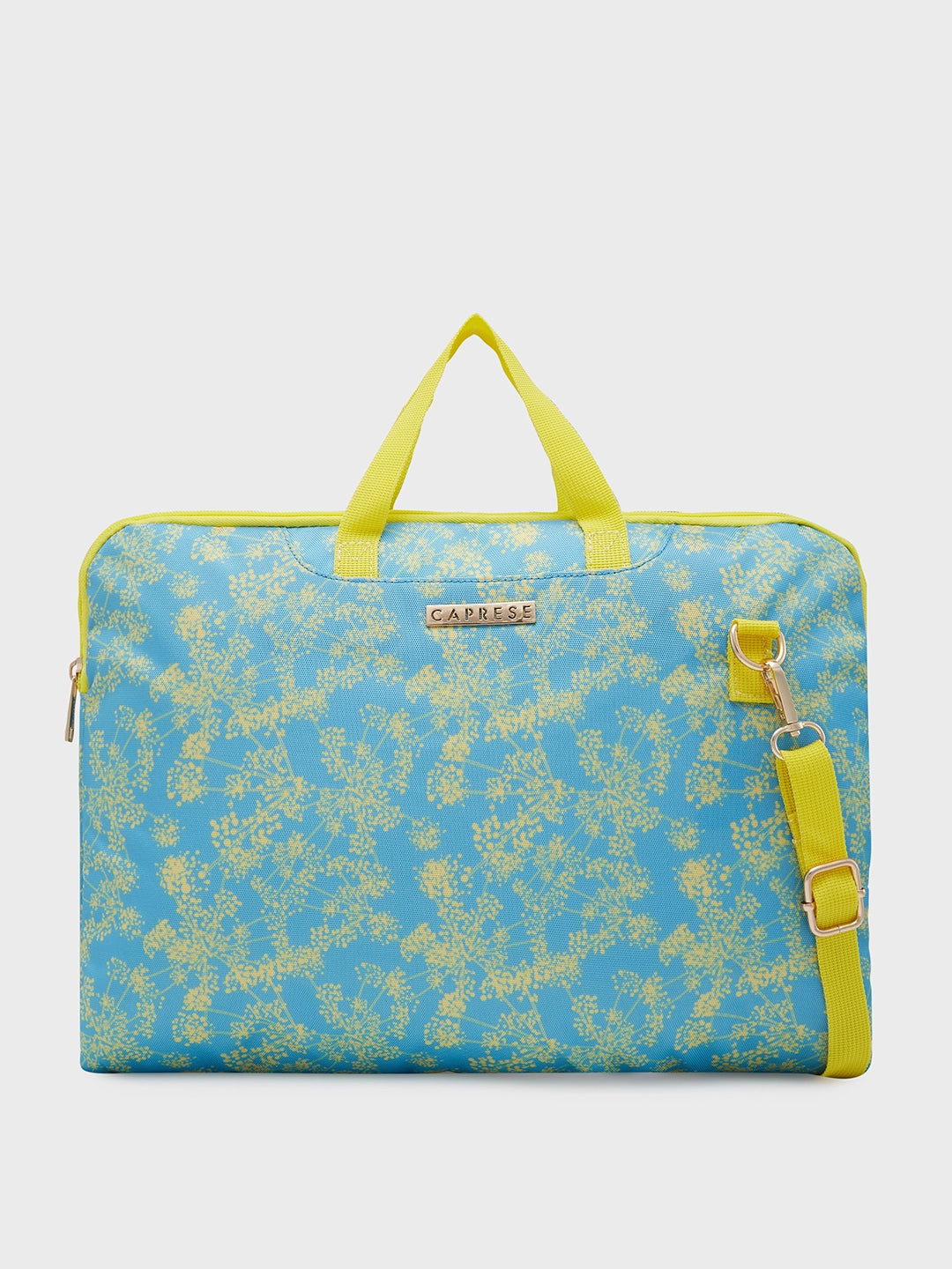 Caprese Chrysan Large Light Blue Laptop Bag