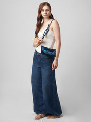 Caprese Siji Tresna Small Blue Sling Bag