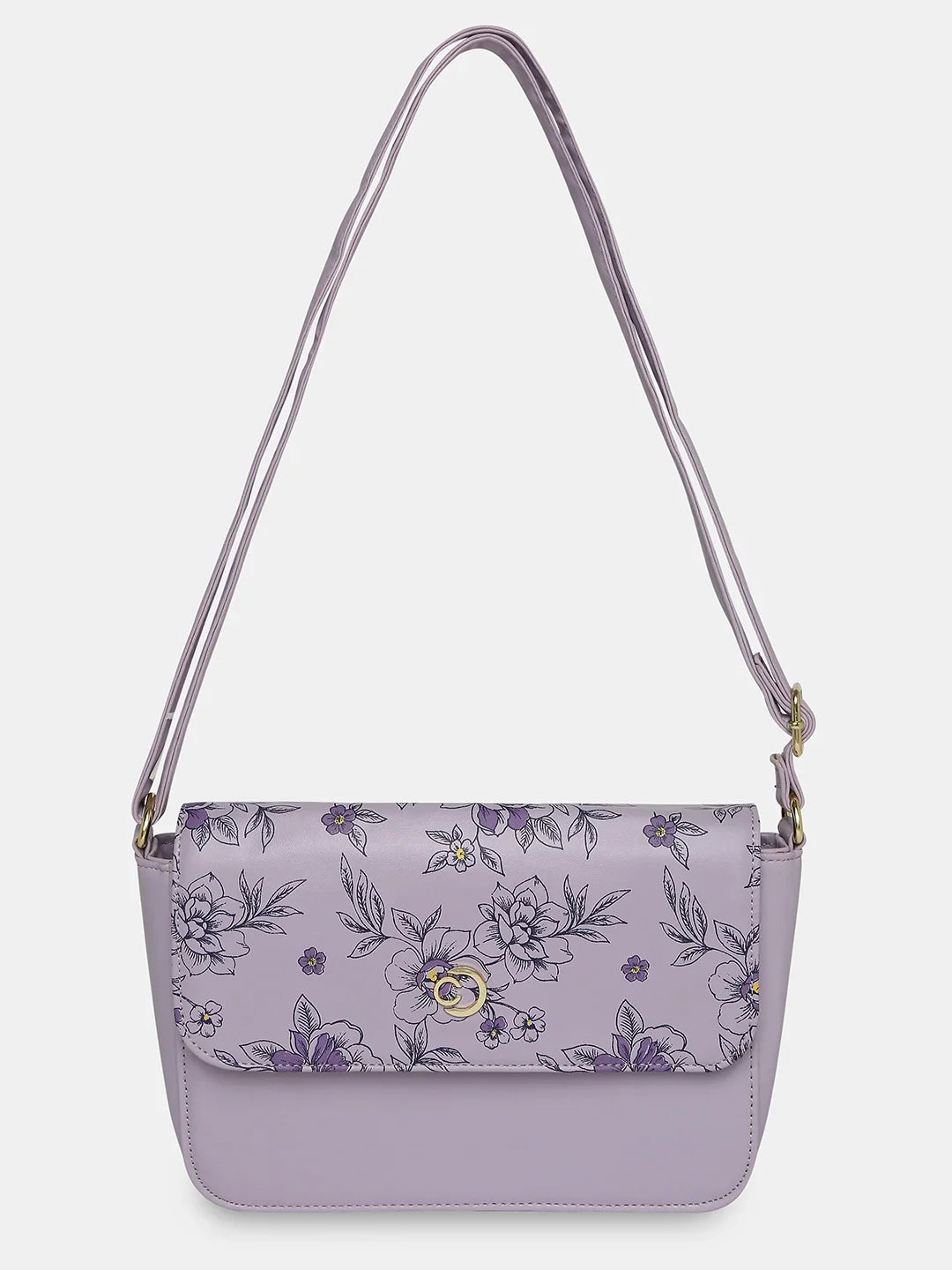 Buy Caprese Snow Small Printed Lavender Sling Bag