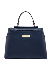 Caprese Fernanda Small Navy Satchel Bag