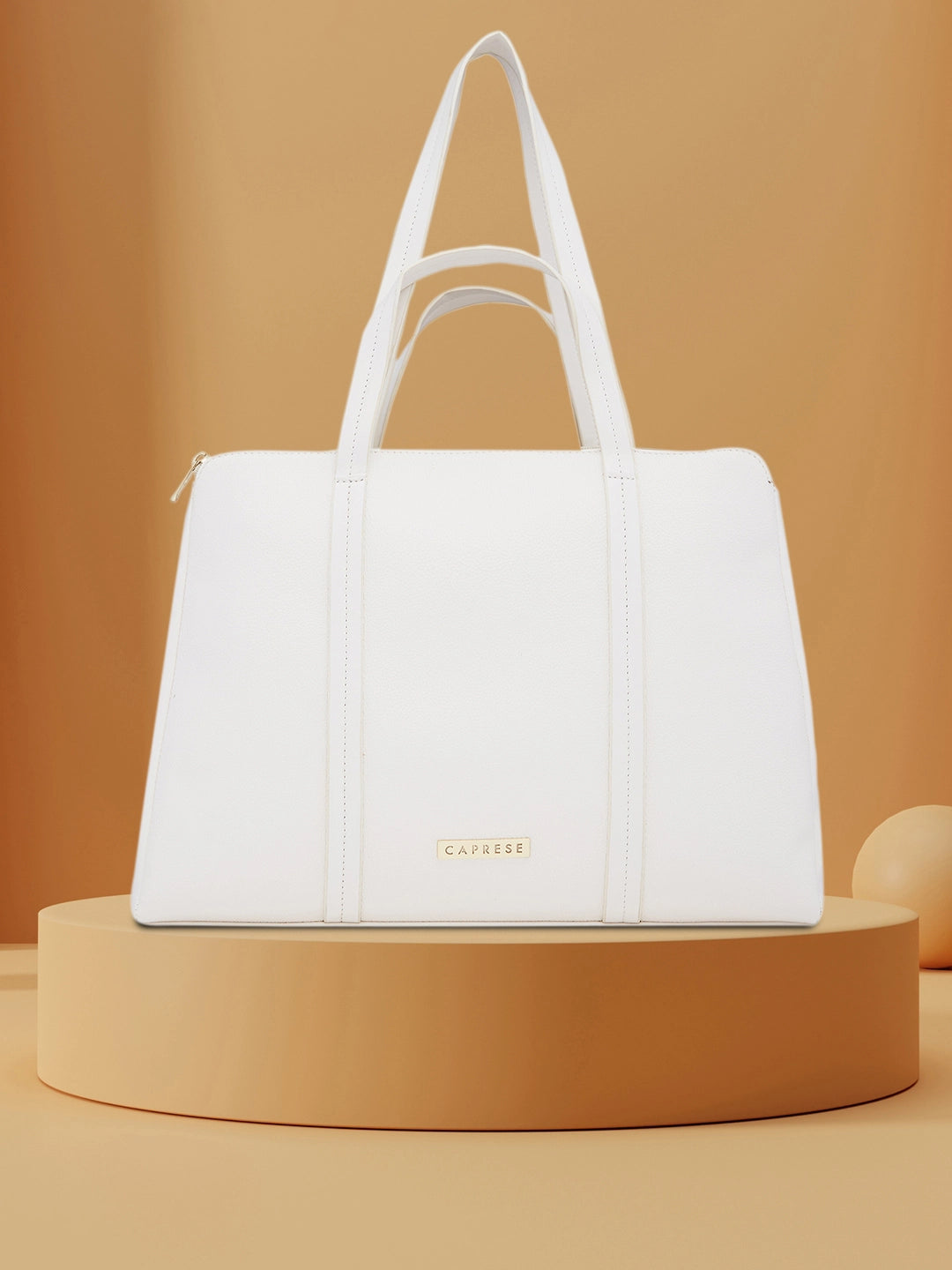 Caprese Jamie Medium Off White Satchel Bag