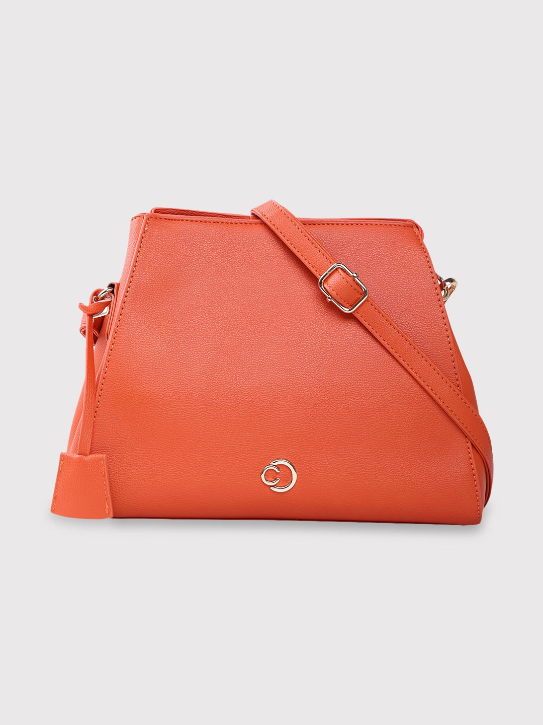 Buy Caprese Milan Satchel Small Solid Women S Handbag Orange Rs 2399.2 Caprese Bags