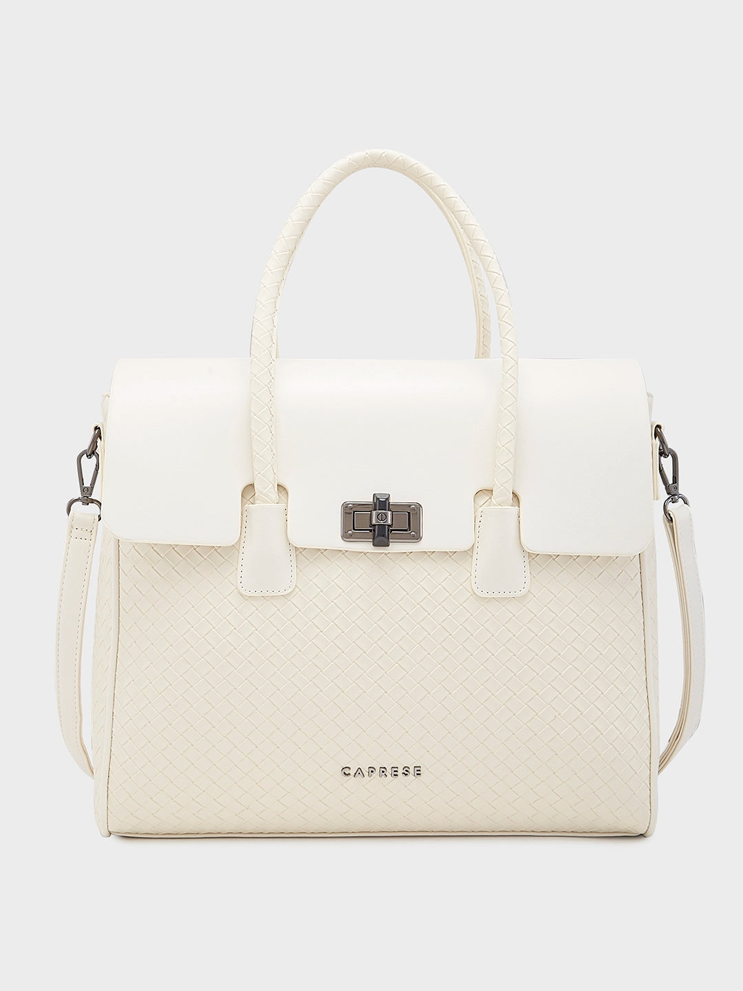 Buy Caprese Renee Satchel Medium Checkered Womens Handbag Beige Rs 3799 Caprese Bags