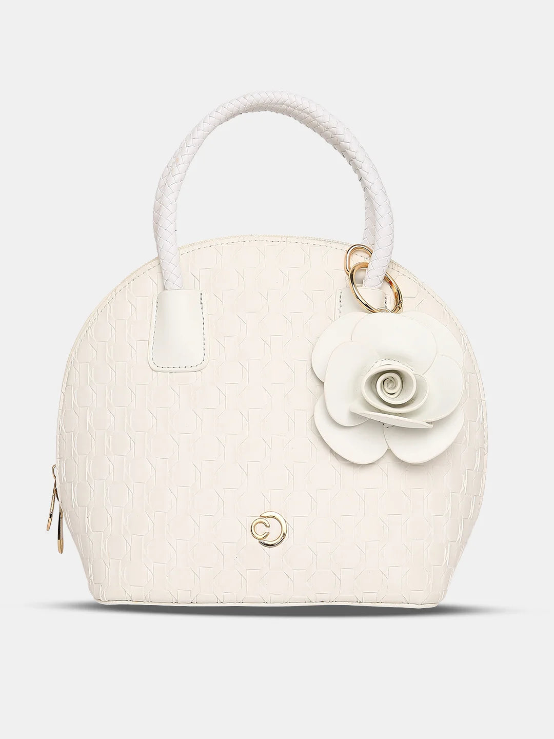 Buy Caprese Rosa Satchel Medium White Rs 2639.2 Caprese Bags