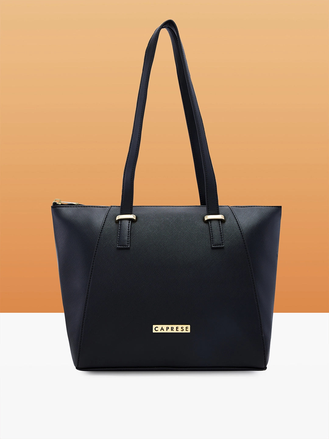 Caprese Afra Medium Black Tote Bag