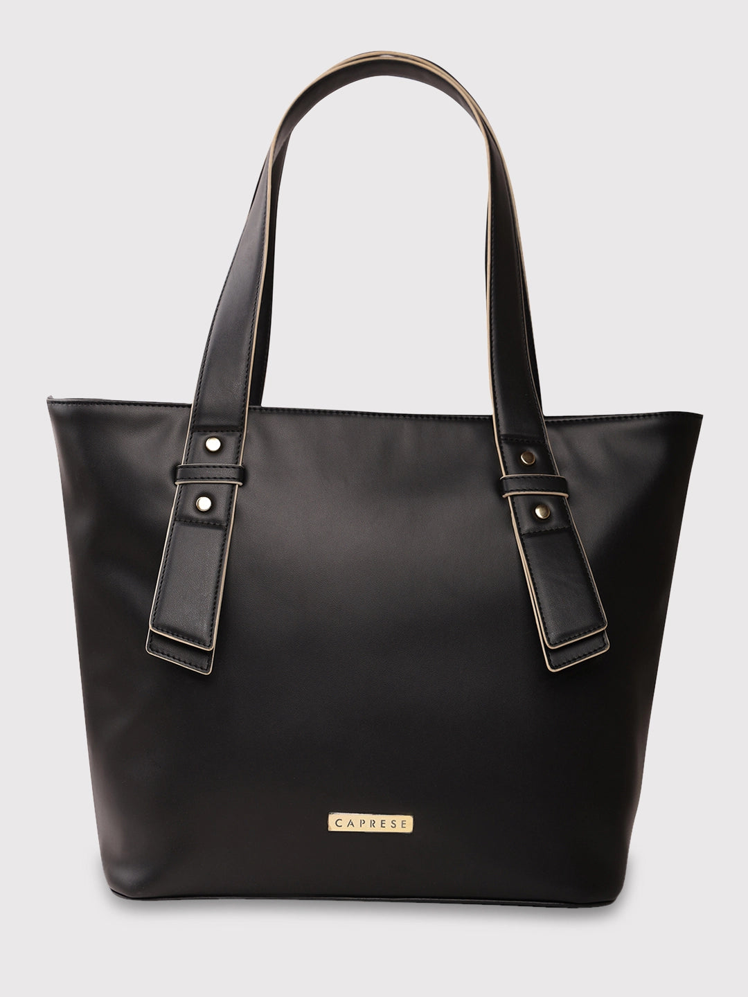 Caprese Amelia Tote Medium Solid Women S Office Handbag Black