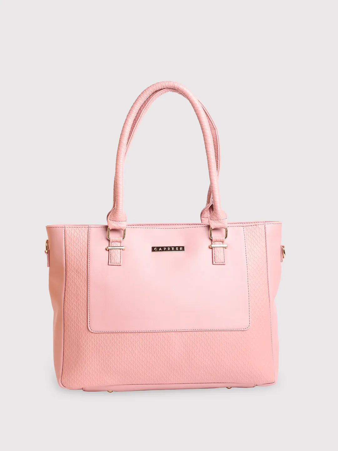 Caprese Fiona Large Light Pink Office Tote Bag