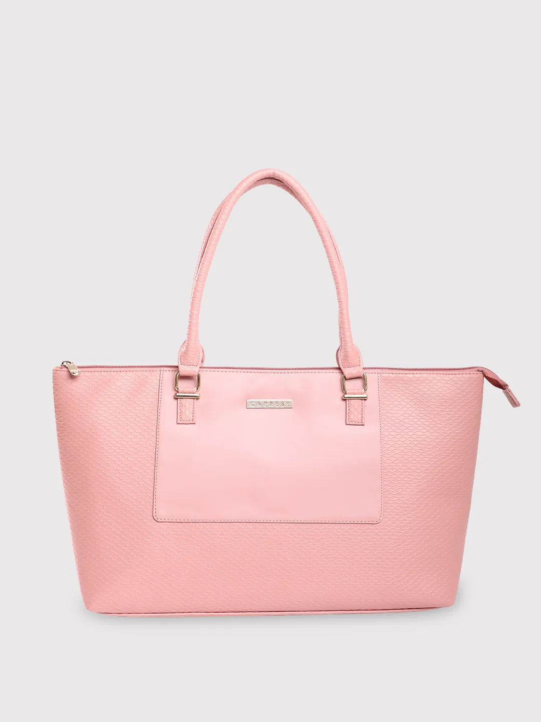 Caprese Fiona Large Light Pink Laptop Tote Bag