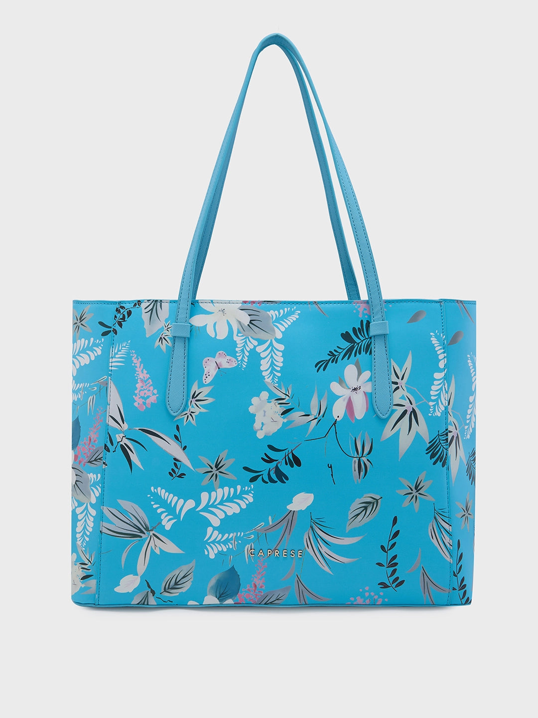Blue tote handbag clearance