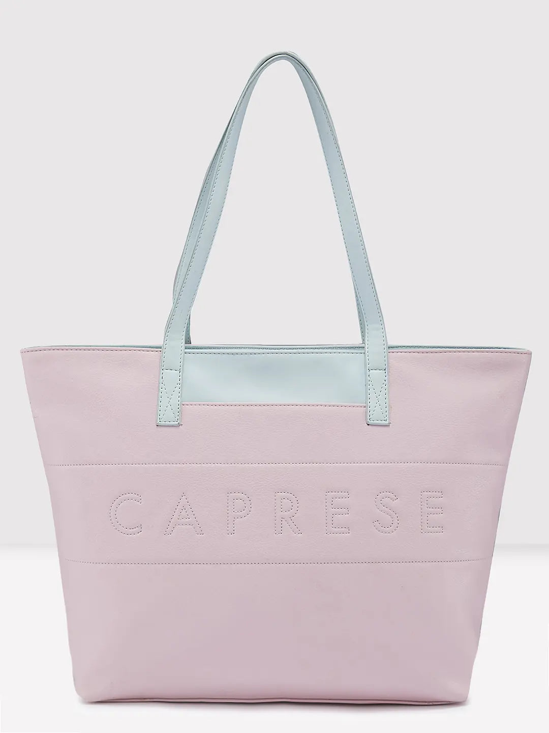 Caprese Narni Tote Medium Solid Womens Office Handbag Powder Pink
