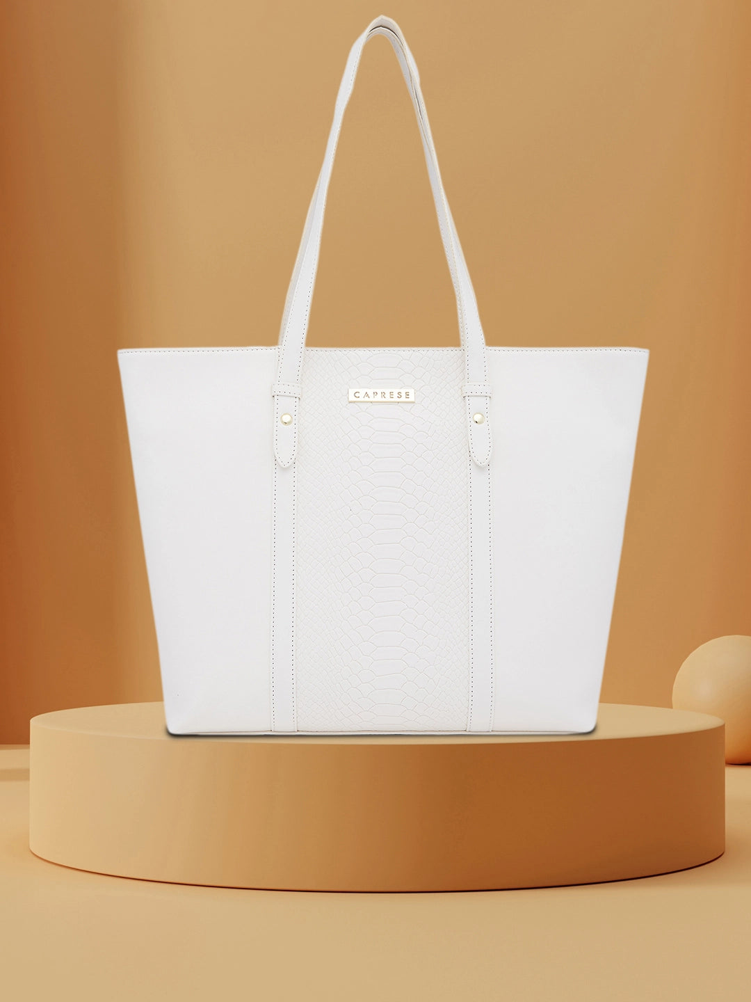 Buy Caprese Sameera Tote Large Off White Laptop Bag @ 1099