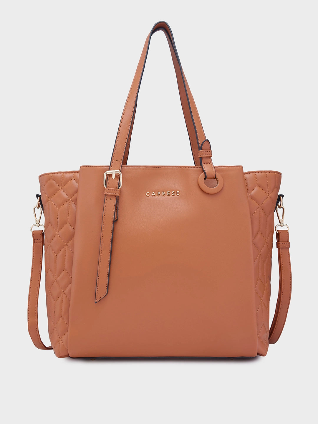 Buy Caprese Sabrina Tote Large Tan Rs.2799 Caprese Bags