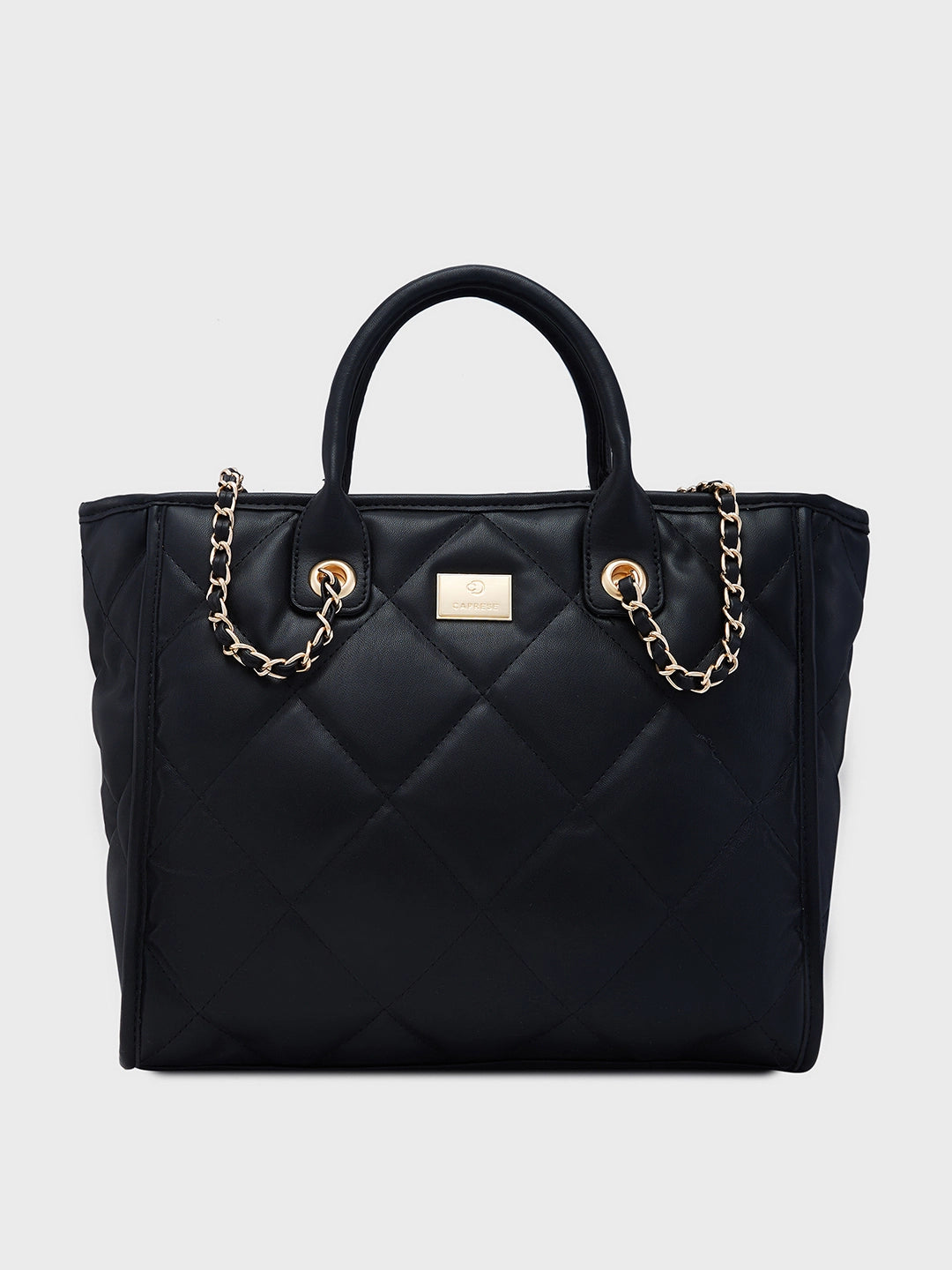 Caprese Ziva Large Black Tote Bag - Main Image