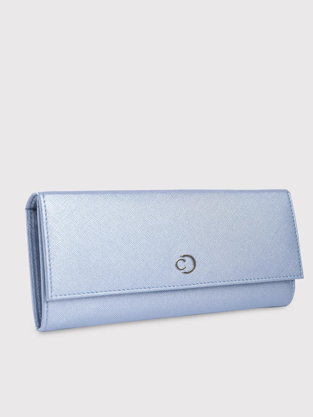 Buy Caprese Mia Wallet Medium Flap Wallet Pearl Blue @ Rs.449 