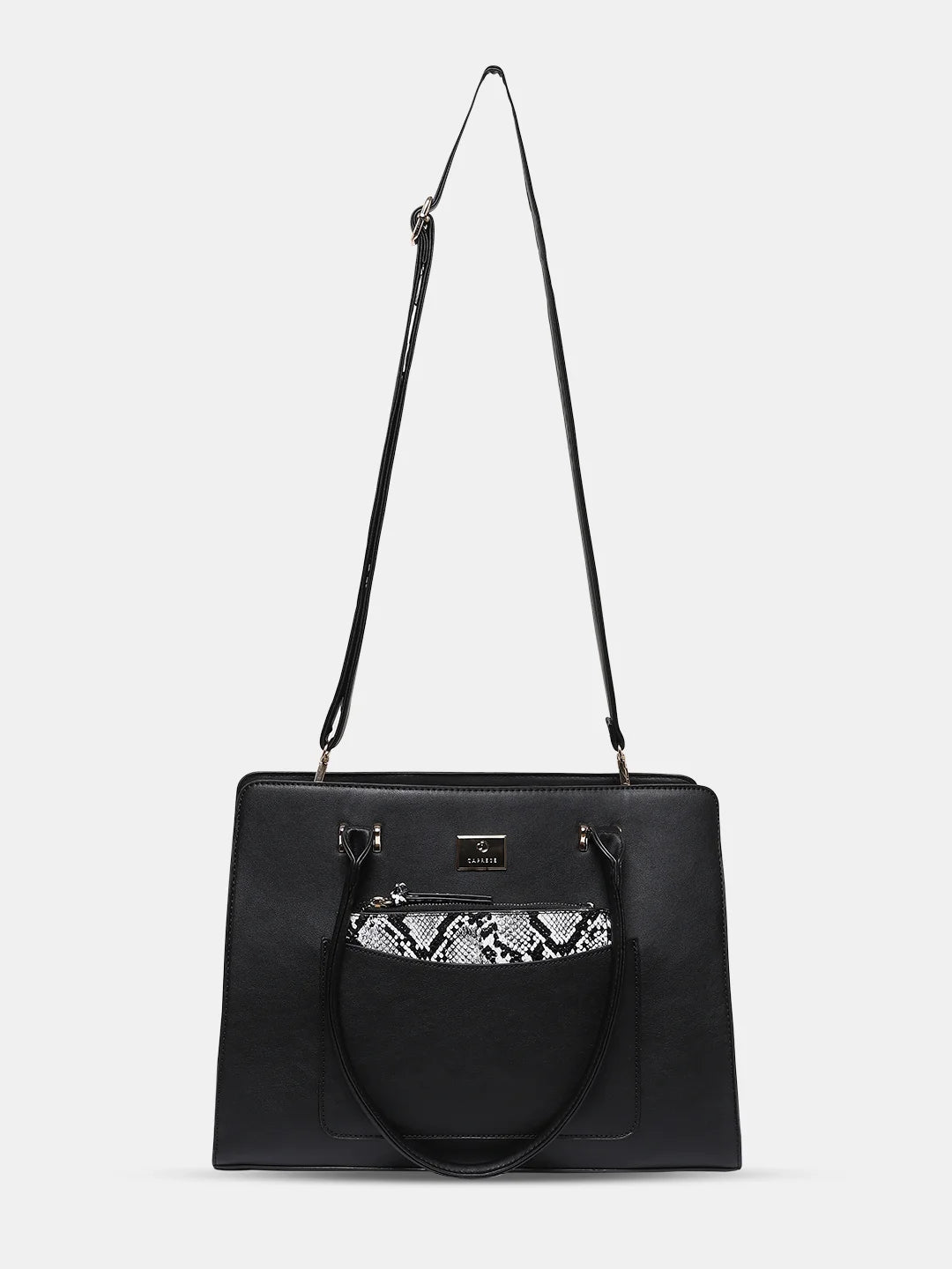 Buy Caprese Ellis Satchel Large Black Rs.1139 Caprese Bags