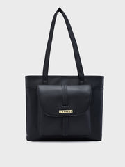 Caprese Sabeera Medium Black Tote Bag