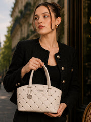 Caprese Ashley Medium White Tote Bag