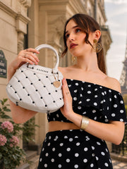 Caprese Ashley Medium White Satchel Bag