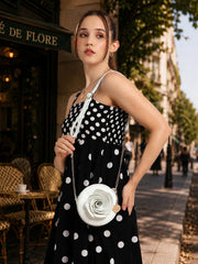 Caprese Rose Medium White Sling Bag