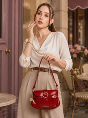 Caprese Ana Medium Red Baguette Bag