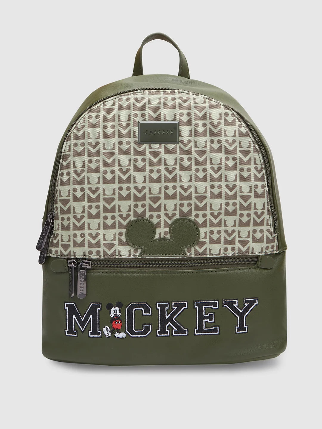 Buy Caprese Disney Inspired Graphic Printed Mickey Mouse Collection Medium Backpack Olive Green Rs 1379.7 Caprese Bags
