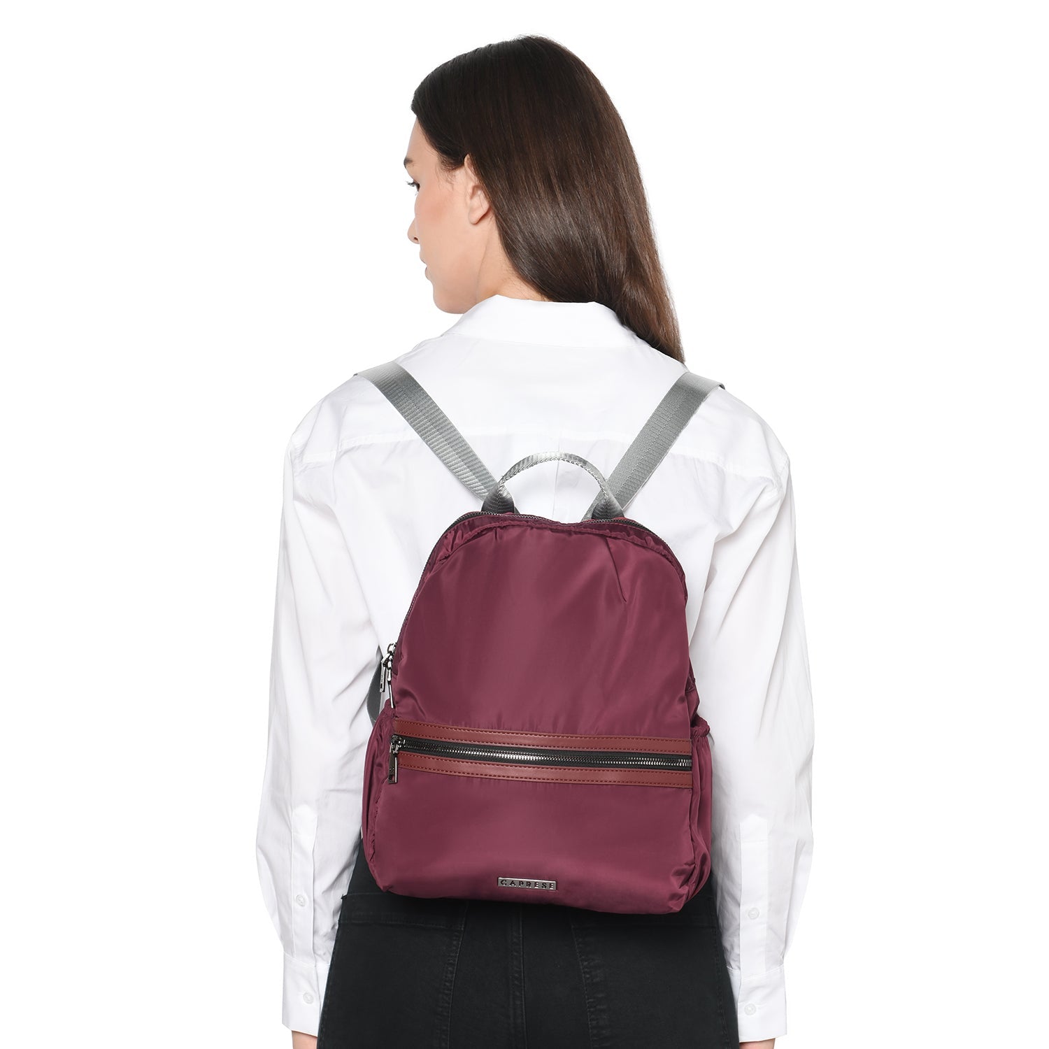 Buy Caprese Blythe Nylon Backpack Medium Plum Rs 1709.7 Caprese Bags