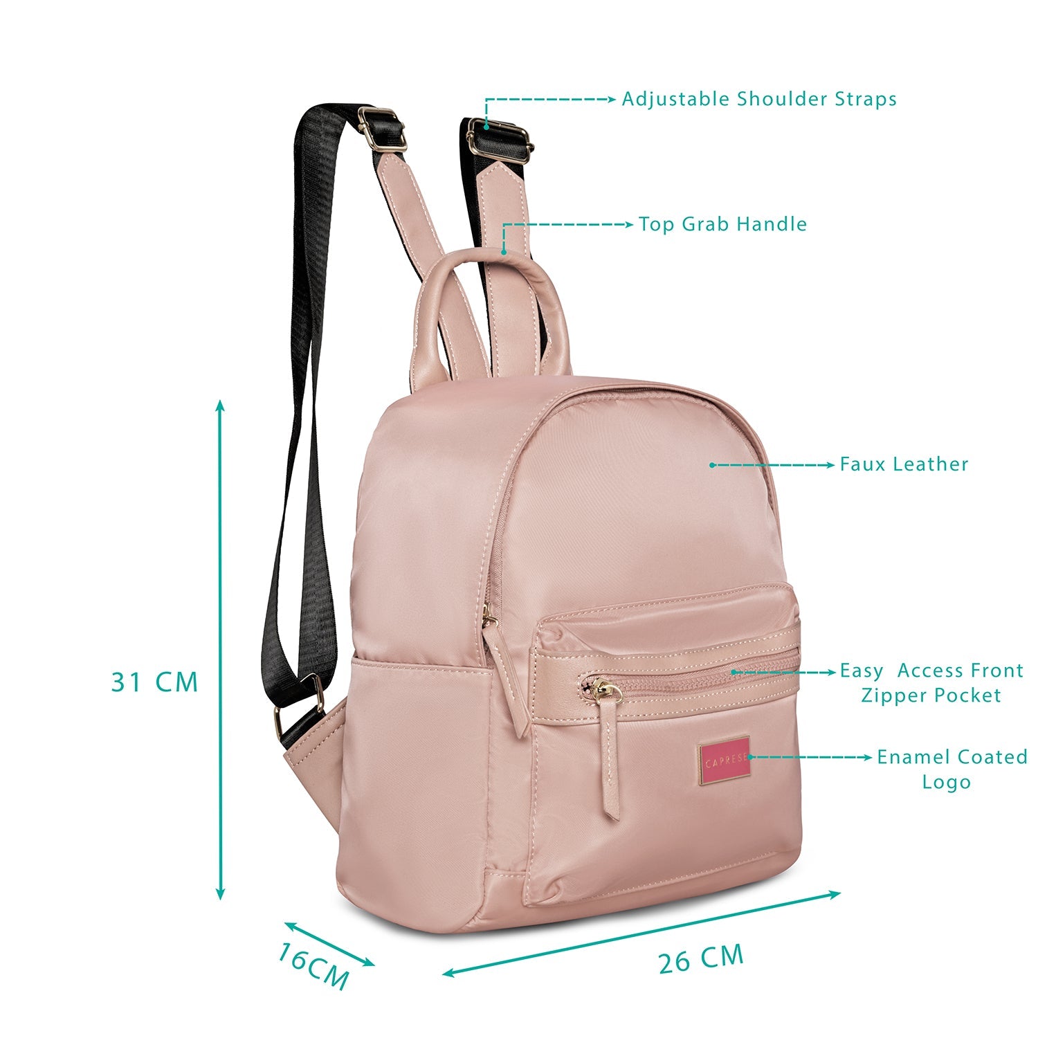 Buy Caprese Cindy Backpack Small Soft Pink Rs 1799.7 Caprese Bags