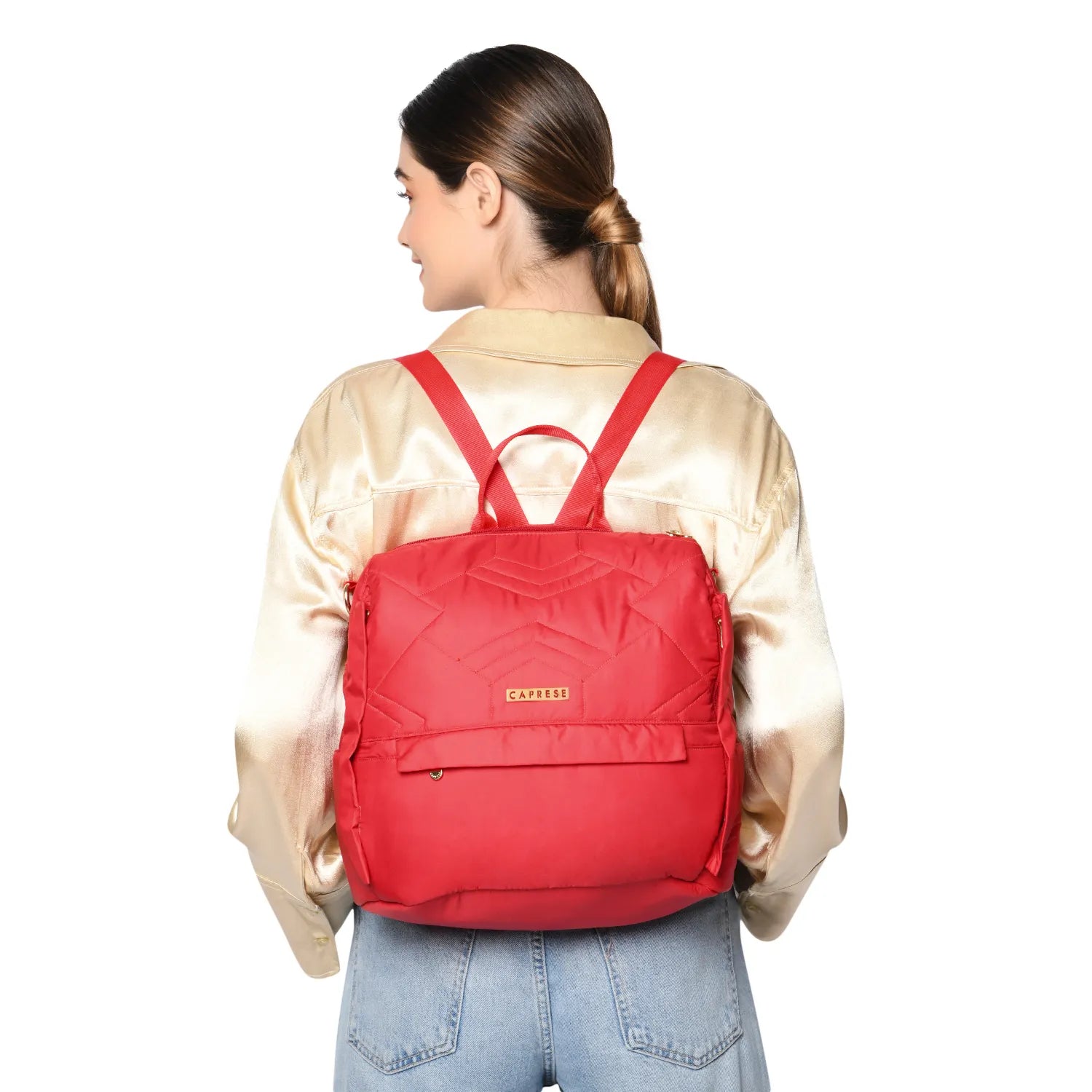 Buy CAPRESE Sand Lucya Faux Leather Zipper Closure Women's Casual Tote  Handbag | Shoppers Stop