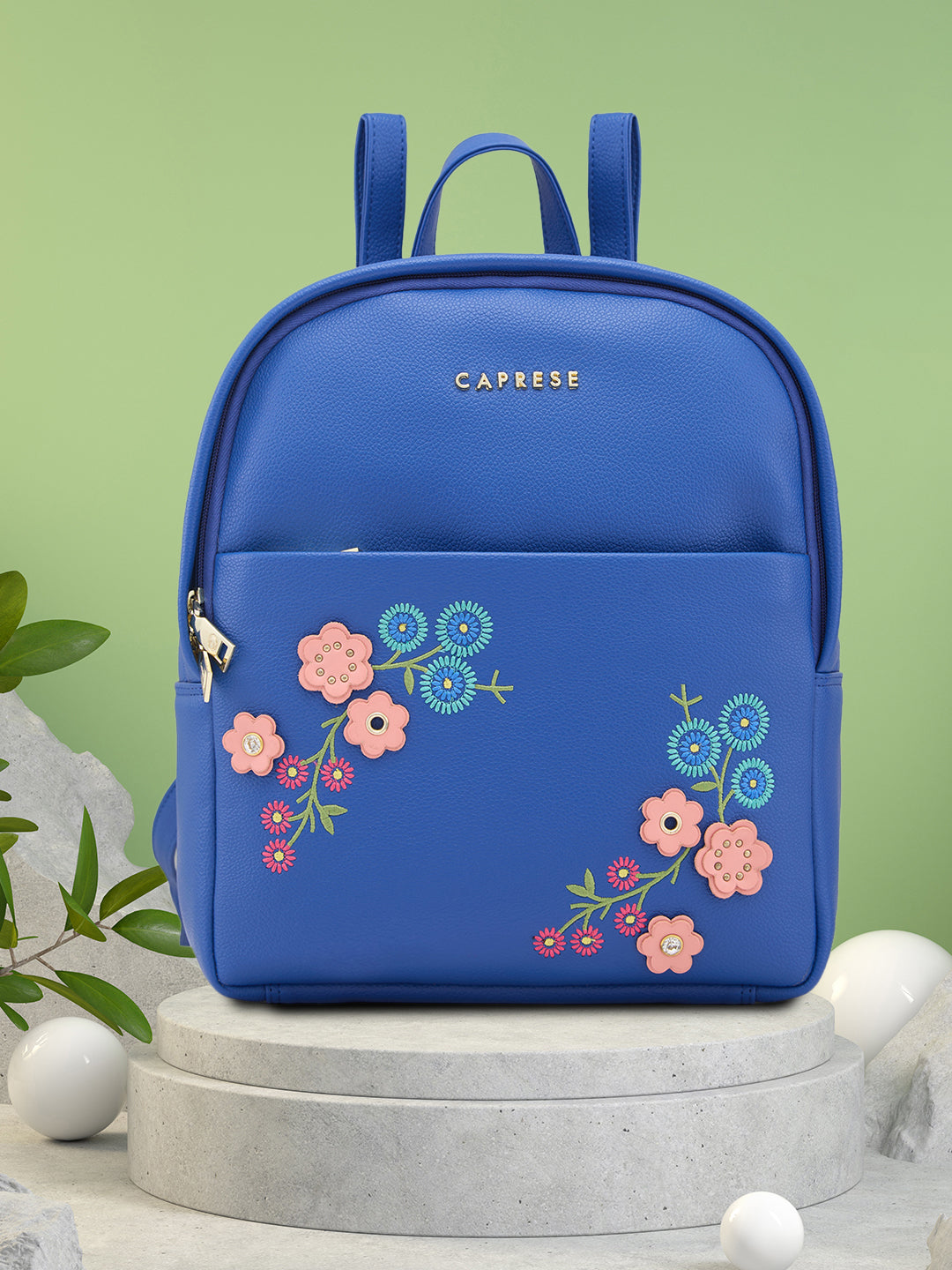 Buy Caprese Erica Medium Blue Backpack Caprese Bags