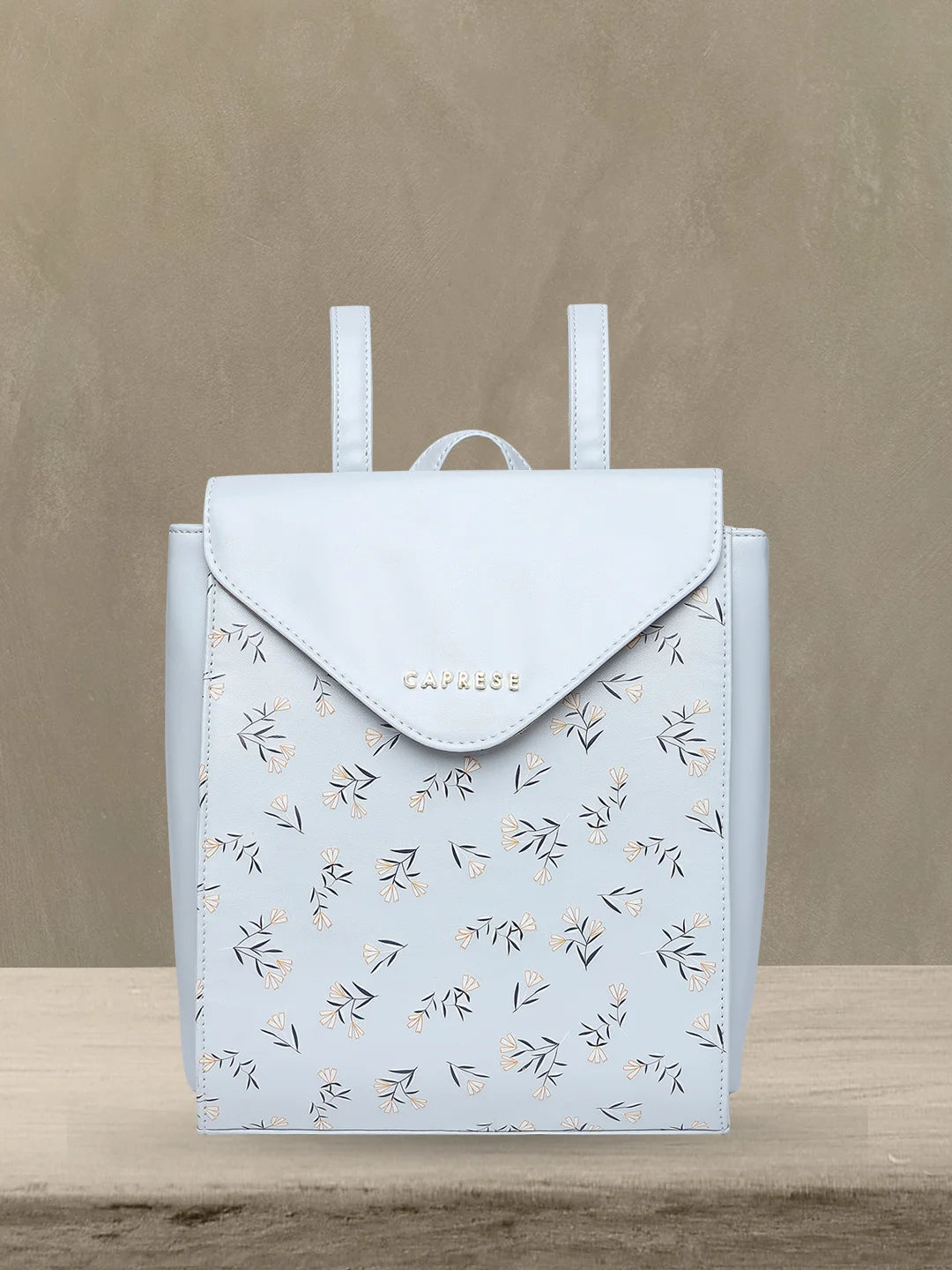 Caprese Merida Backpack Large Printed Women'S Bag Sky Blue