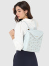 Caprese Merida Backpack Large Printed Women'S Bag Sky Blue
