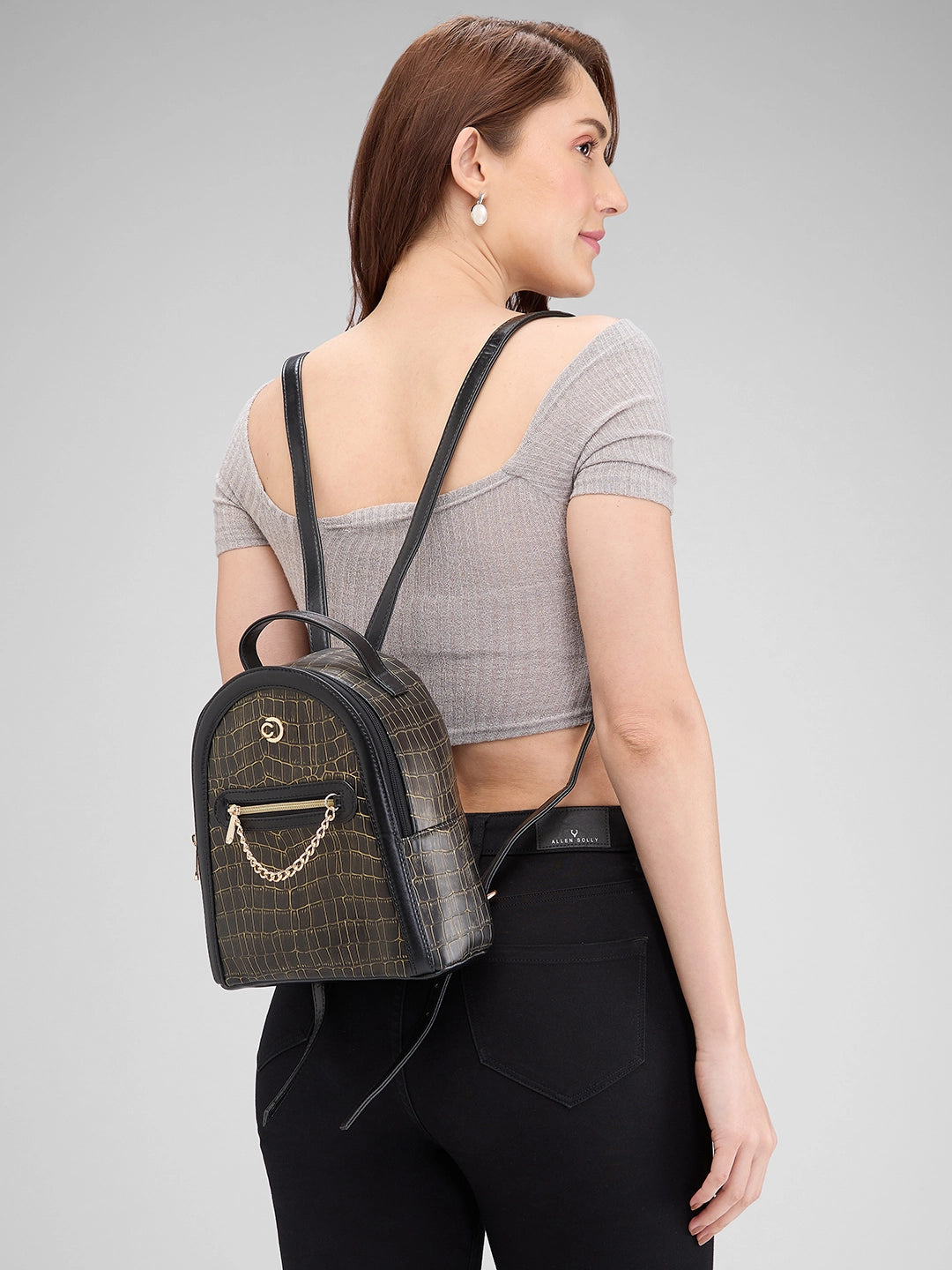 caprese leather backpack Buy Caprese Mist Small Black Backpack @ 929