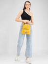 Caprese Rabina Fashion Backpack Medium Yellow