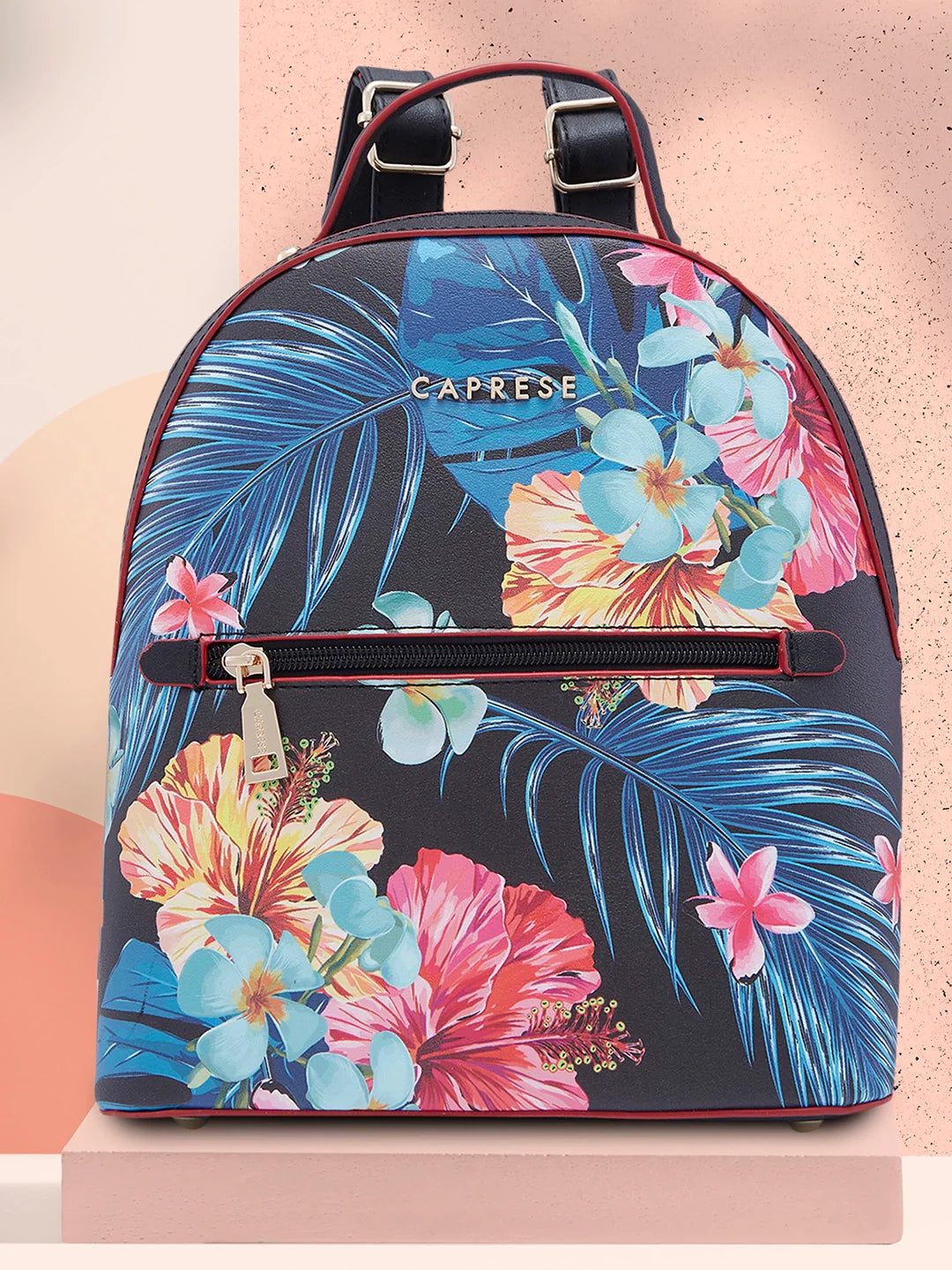 Caprese Renee Medium Black Backpack