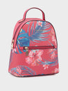 Caprese Renee Fashion Backpack Medium Pink Printed