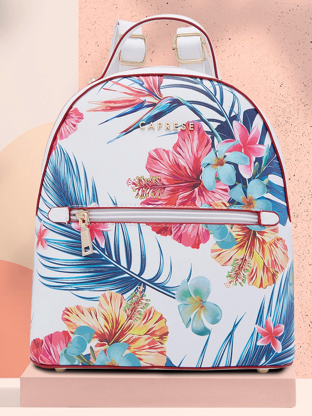 Buy Caprese Renee Fashion Backpack Medium Women S Stylish Backpack White Rs.3799 Caprese Bags