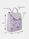 Caprese Snow Backpack Medium Printed Women'S Bag Lavender