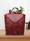 Caprese Snow Backpack Medium Printed Women'S Bag Maroon