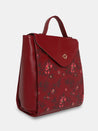 Caprese Snow Backpack Medium Printed Women'S Bag Maroon