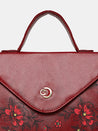 Caprese Snow Backpack Medium Printed Women'S Bag Maroon