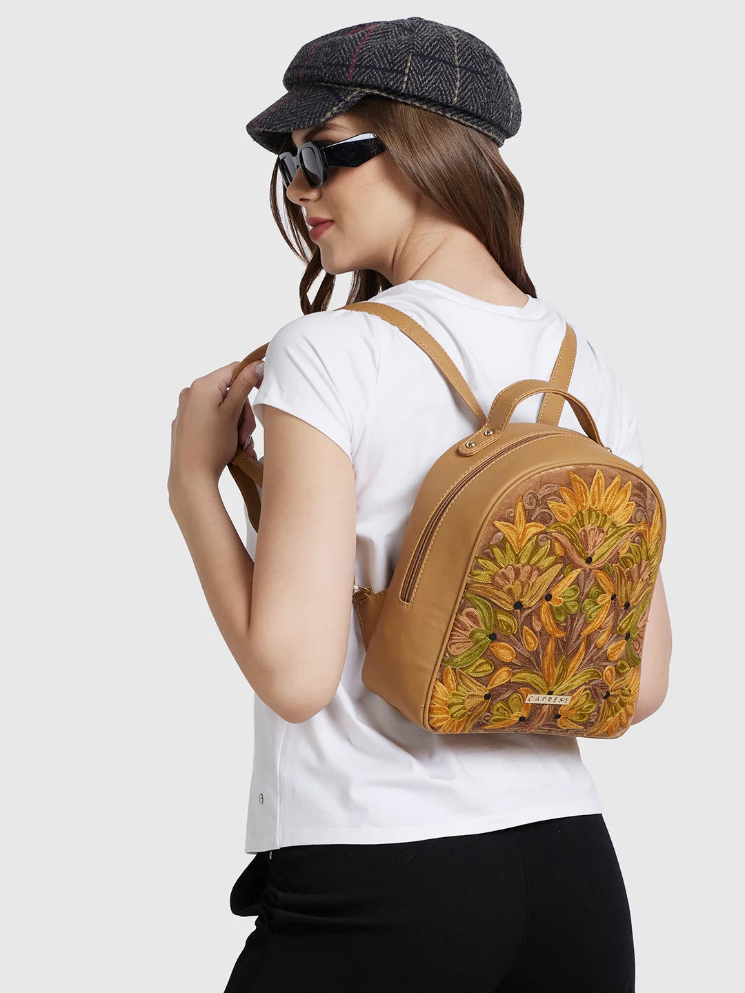 Caprese Tresna Embroidery Backpack Handbag