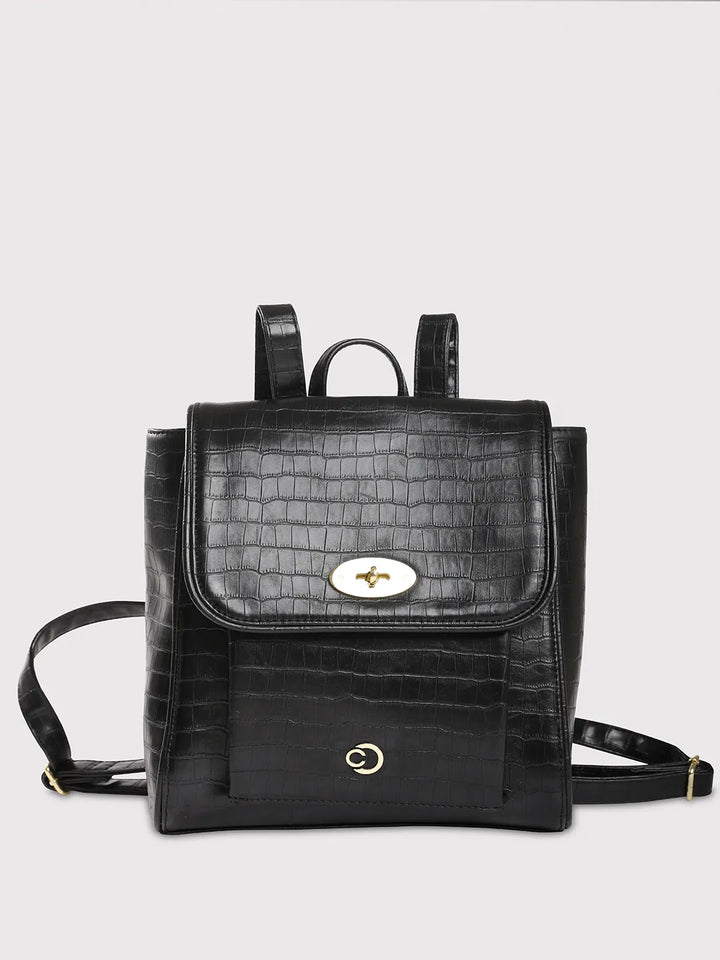 Buy Caprese Treza Backpack Medium Black Rs 1649.5 Caprese Bags