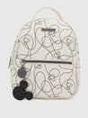 Caprese Disney Inspired Printed Mickey Mouse Collection Medium Backpack White